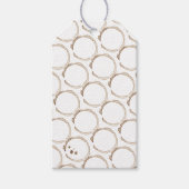 コーヒーリングや輪ブラウンホワイトアーティザンおもしろい ギフトタグ (正面)