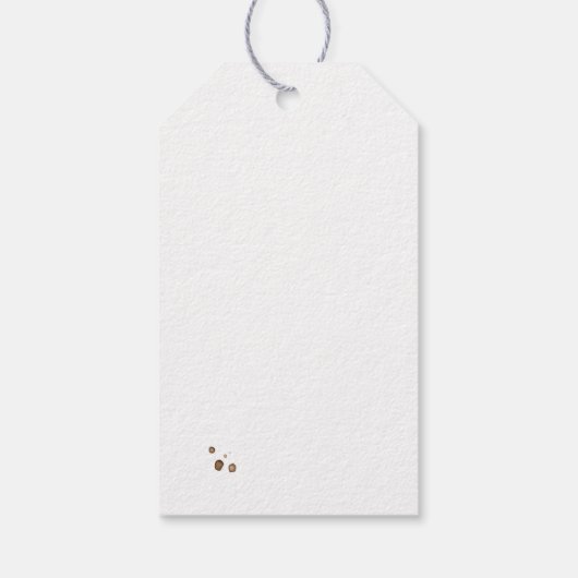 コーヒーリングや輪ブラウンホワイトアーティザンおもしろい ギフトタグ (裏面)