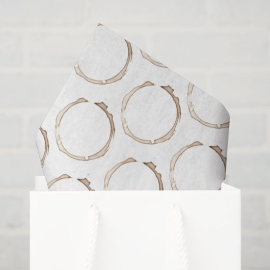 コーヒーリングや輪ブラウンホワイトアーティザンおもしろい 薄葉紙 (ギフトバッグ)