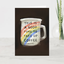 コーヒーレインボーコーヒーカップを取る時おもしろい間 カード