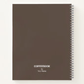 コーヒーレシピの本にあなたの名前 ノートブック (裏面)