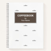 コーヒーレシピの本にあなたの名前 ノートブック (正面)