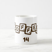コーヒーレタータイルマグ コーヒーマグカップ (中央)