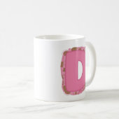 コーヒーレター D: モノグラムイニシャル コーヒーマグカップ (正面右)