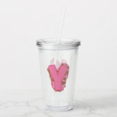 コーヒーレター Y: モノグラムイニシャル アクリルタンブラー (裏面)