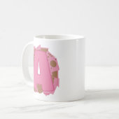 コーヒーレターA: モノグラムイニシャル コーヒーマグカップ (正面左)