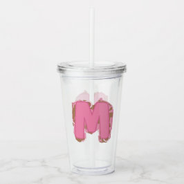コーヒーレターM: モノグラムイニシャル アクリルタンブラー