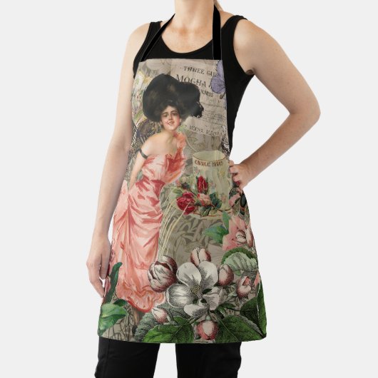 コーヒーレディビクトリアンーウーマンピンク教室 エプロン (インサイチュ)