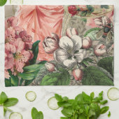 コーヒーレディビクトリアンーウーマンピンク教室 キッチンタオル (折り畳み)