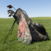 コーヒーレディビクトリアンーウーマンピンク教室 ゴルフタオル (グリーン)