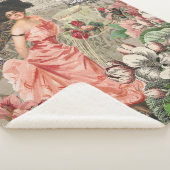 コーヒーレディビクトリアンーウーマンピンク教室 シェルパブランケット (3/4)