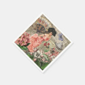 コーヒーレディビクトリアンーウーマンピンク教室 スタンダードカクテルナプキン (角)