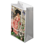 コーヒーレディビクトリアンーウーマンピンク教室 スモールペーパーバッグ (正面アングル)