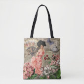 コーヒーレディビクトリアンーウーマンピンク教室 トートバッグ (正面)