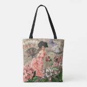 コーヒーレディビクトリアンーウーマンピンク教室 トートバッグ (裏面)