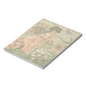 コーヒーレディビクトリアンーウーマンピンク教室 ノートパッド (回転)