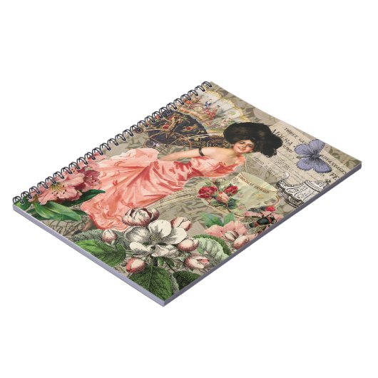 コーヒーレディビクトリアンーウーマンピンク教室 ノートブック (左側)