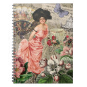 コーヒーレディビクトリアンーウーマンピンク教室 ノートブック (正面)