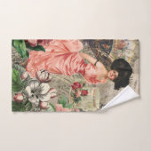 コーヒーレディビクトリアンーウーマンピンク教室 バスタオルセット (ハンドタオル)