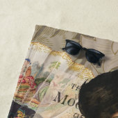 コーヒーレディビクトリアンーウーマンピンク教室 ビーチタオル (インサイチュ)