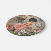 コーヒーレディビクトリアンーウーマンピンク教室 ペーパープレート (アングル)