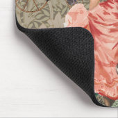 コーヒーレディビクトリアンーウーマンピンク教室 マウスパッド (コーナー)