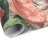 コーヒーレディビクトリアンーウーマンピンク教室 ラッピングペーパー (ロールコーナー)