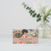 コーヒーレディビクトリアンーウーマンピンク教室 名刺 (スタンド正面)