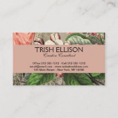 コーヒーレディビクトリアンーウーマンピンク教室 名刺 (裏面)