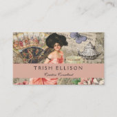 コーヒーレディビクトリアンーウーマンピンク教室 名刺 (正面)