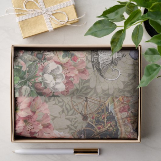 コーヒーレディビクトリアンーウーマンピンク教室 薄葉紙 (ギフト)