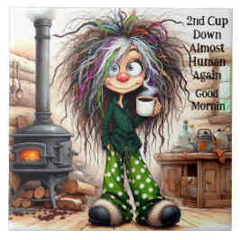 コーヒーレディ予測できなーほぼ人間のセラミックタイル タイル