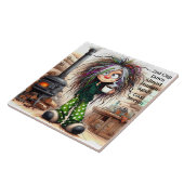 コーヒーレディ予測できなーほぼ人間のセラミックタイル タイル (側面)