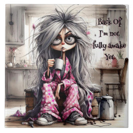 コーヒーレディ予測できなーバックオフ陶磁器タイル タイル