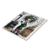 コーヒーレディ予測できなー空カップセラミックタイル タイル (側面)