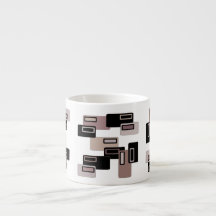 コーヒーレトロの長方形のエスプレッソのマグ