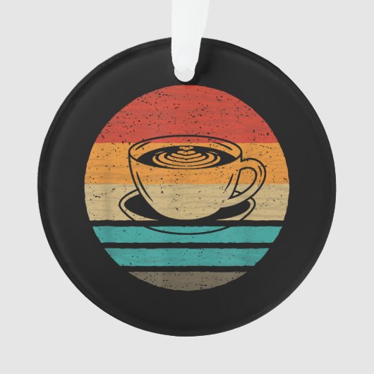 コーヒーレトロスタイルヴィンテージ オーナメント (正面)