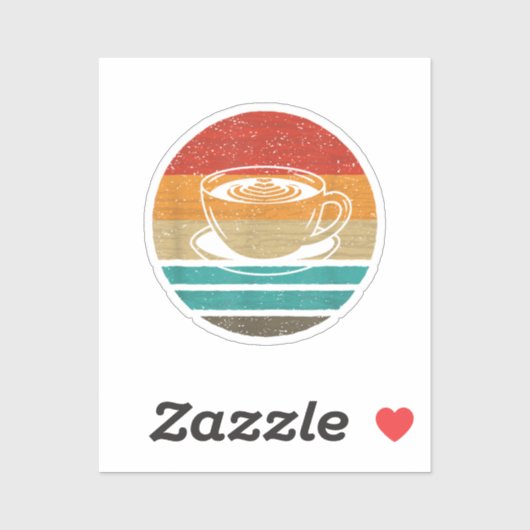 コーヒーレトロスタイルヴィンテージ シール (シート)