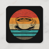 コーヒーレトロスタイルヴィンテージ スクエア名刺 (裏面)