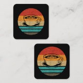 コーヒーレトロスタイルヴィンテージ スクエア名刺 (正面/裏面)