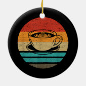 コーヒーレトロスタイルヴィンテージ セラミックオーナメント (裏面)