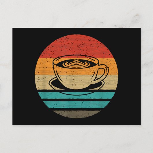 コーヒーレトロスタイルヴィンテージ ポストカード (正面)