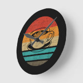 コーヒーレトロスタイルヴィンテージ ラウンド壁時計 (傾斜)