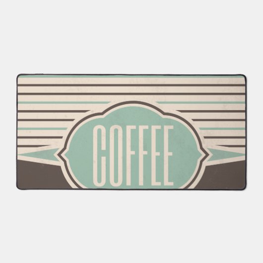 コーヒーレトロラベル デスクマット (正面)