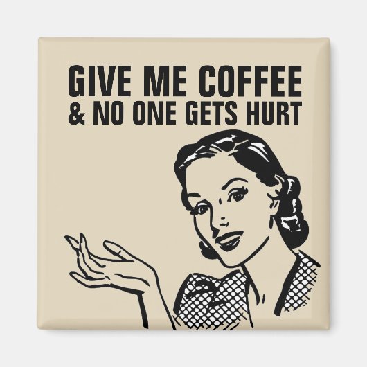 コーヒーレトロ主婦マグネット マグネット (正面)