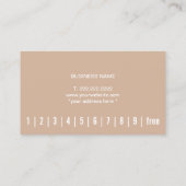 コーヒーロイヤリティのパンチカード ロイヤリティカード (裏面)