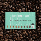 コーヒーロイヤリティカードヴィンテージグリーンウッド ロイヤリティカード