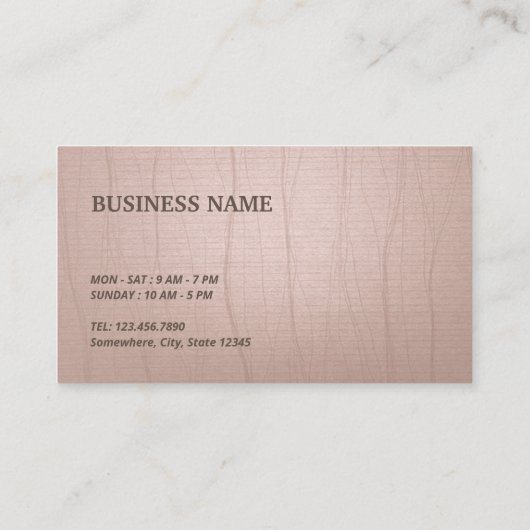 コーヒーロイヤリティカードヴィンテージダスティピンク ロイヤリティカード (裏面)