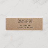 コーヒーロイヤリティカード素朴な10穿孔器 ロイヤリティカード (裏面)