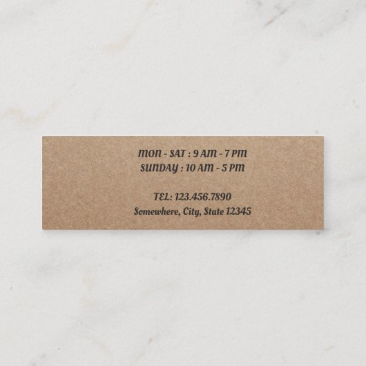 コーヒーロイヤリティカード素朴な10穿孔器 ロイヤリティカード (裏面)